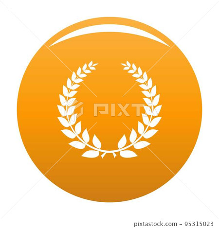 Champion wreath icon. Simple illustration of champion wreath vector icon for any design orange Champion wreath icon. Simple illustration of champion wreath vector icon for any design orange 95315023