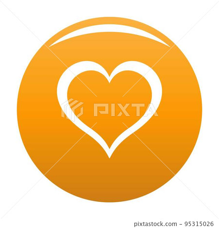 Heart icon. Simple illustration of heart vector icon for any design orange Heart icon. Simple illustration of heart vector icon for any design orange 95315026