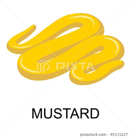 Mustard icon. Isometric of mustard vector icon for web design isolated on white background Mustard icon. Isometric of mustard vector icon for web design isolated on white background 95315227