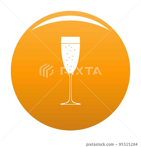 Sparkling champagne icon. Simple illustration of sparkling champagne vector icon for any design orange 95315284