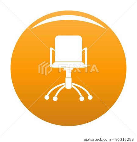 Computer chair icon. Simple illustration of computer chair vector icon for any design orange 95315292