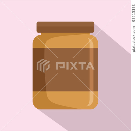 Butter jar icon. Flat illustration of butter jar vector icon for web design 95315358