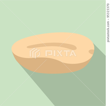 Half peanut icon. Flat illustration of half peanut vector icon for web design Half peanut icon. Flat illustration of half peanut vector icon for web design 95315370