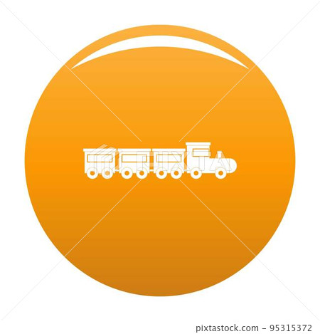 toy train icon. Simple illustration of toy train vector icon for any design orange toy train icon. Simple illustration of toy train vector icon for any design orange 95315372