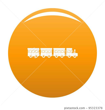 Children train icon. Simple illustration of children trainvector icon for any design orange Children train icon. Simple illustration of children trainvector icon for any design orange 95315378