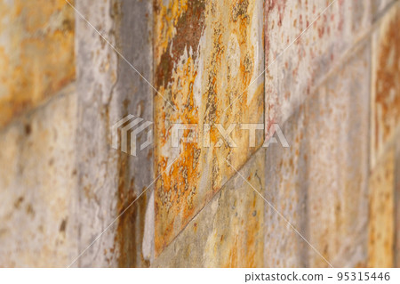 Stone slate colorful tile with grunge weathered natural textured surface 95315446