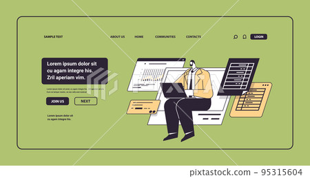 businessman analyzing data on laptop business analyst making analytics report working process concept businessman analyzing data on laptop business analyst making analytics report working process concept 95315604