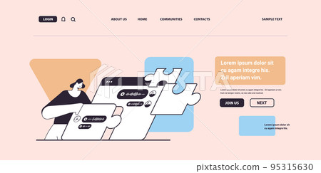woman chatting with chatbot robotic assistant by voice messages audio chat app artificial intelligence technology woman chatting with chatbot robotic assistant by voice messages audio chat app artificial intelligence technology 95315630