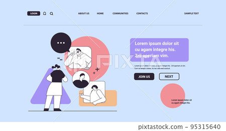 people chatting in messenger or social network chat bubble communication online instant messaging or information exchange people chatting in messenger or social network chat bubble communication online instant messaging or information exchange 95315640