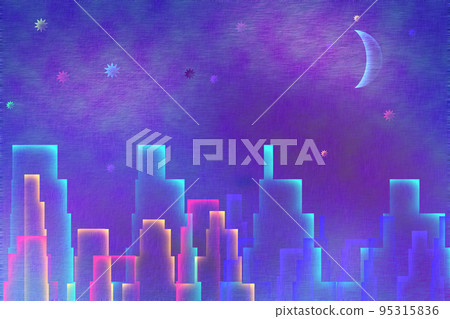 Night city silhouettes Night city silhouettes 95315836