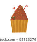 Christmas and Happy New Year sweet. Isolated illustration. Vector design element. 95316276