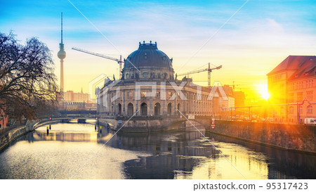 Museum Island in Berlin at sunny sunrise 95317423