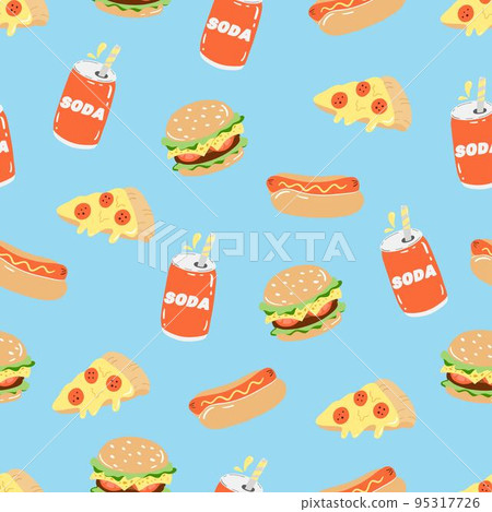 Hot Dog Fast Food Cartoon Clip Art | Sticker