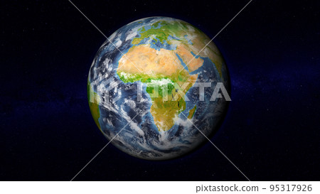 Realistic Earth globe focused on Africa Realistic Earth globe focused on Africa 95317926