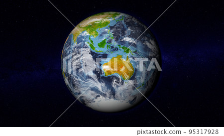 Realistic Earth globe focused on Australia 95317928