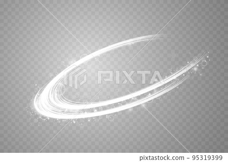 Abstract light lines of movement and speed with white color glitters. Light everyday glowing effect. semicircular wave, light trail curve swirl, car headlights, incandescent optical fiber png. Abstract light lines of movement and speed with white color glitters. Light everyday glowing effect. semicircular wave, light trail curve swirl, car headlights, incandescent optical fiber png. 95319399