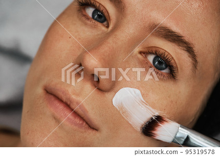 Face massage with brushes. Face massage with brushes. 95319578