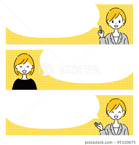 與顧客交談的女人 95320675
