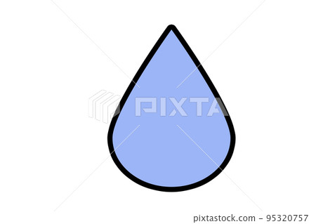 眼淚/汗水情感圖標淡藍色 95320757