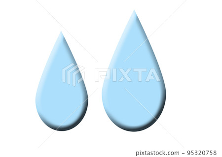眼淚/汗水情感圖標淡藍色 眼淚/汗水情感圖標淡藍色 95320758