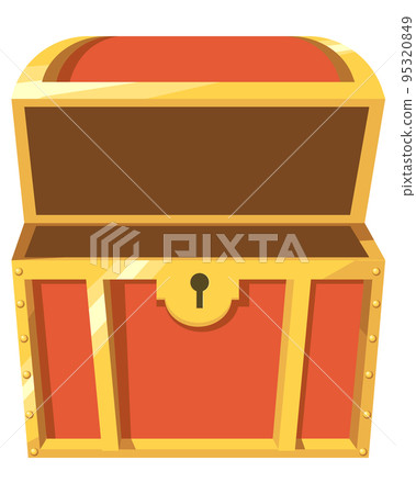 Open treasure chest vector material 95320849