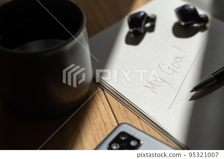 Dream, career, goal, writing in a notebook image 95321007