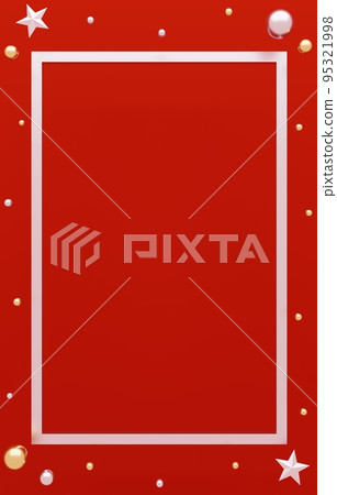 3D material_metal frame_red 3D material_metal frame_red 95321998