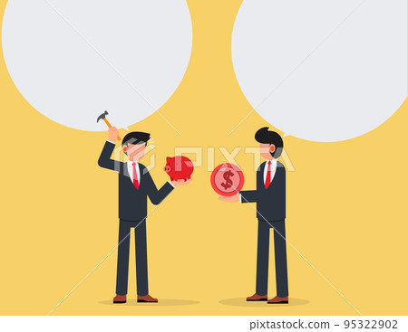 Helping hand, support business concept. businessman give ideas for desperate people Helping hand, support business concept. businessman give ideas for desperate people 95322902