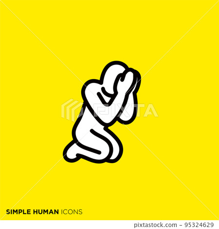 Simple Human Icon Series "Prayer, Worship, Request" 95324629