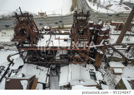 Demidov's old plant in Nizhny Tagil, Russia. Aerial view 95324847