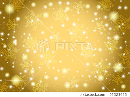 Gold glitter background with snowflakes Gold glitter background with snowflakes 95325633