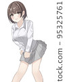 Troubled high school girl No ribbon 95325761