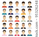 Middle-aged male avatar icon front 95326248