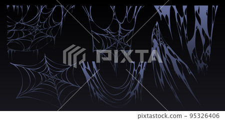 Spider web Halloween set, cobweb spooky insect net Spider web Halloween set, cobweb spooky insect net 95326406