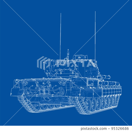 Tank. Vector rendering of 3d 95326686