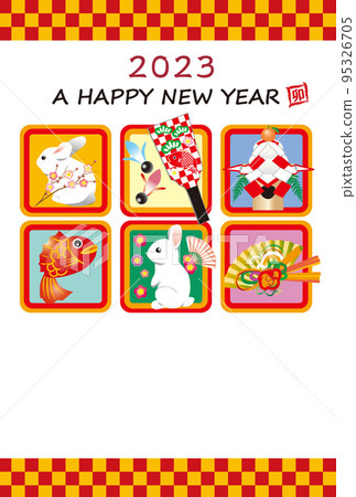 2023 _ Rabbit year _ New Year's card 3 95326705