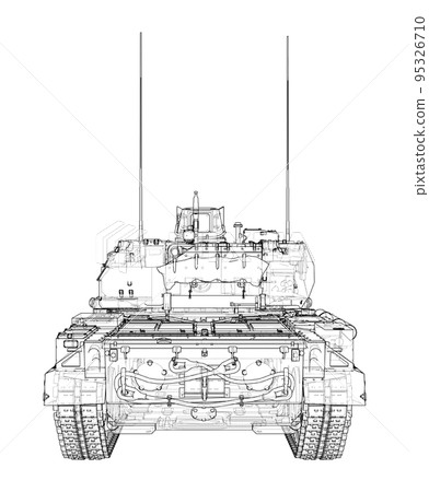 Tank. Vector rendering of 3d 95326710