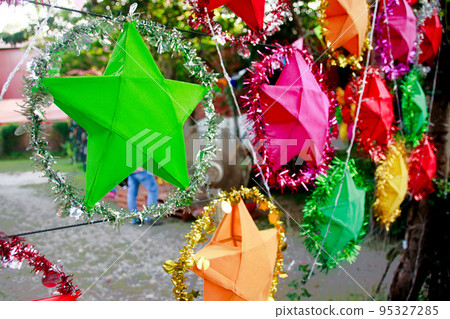 Colorful star lanterns or parol for Christmas decoration 95327285