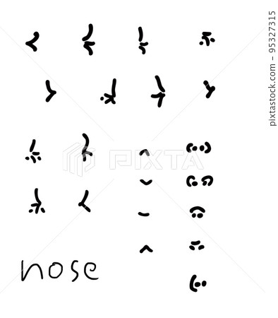 Manga-style various noses Manga-style various noses 95327315