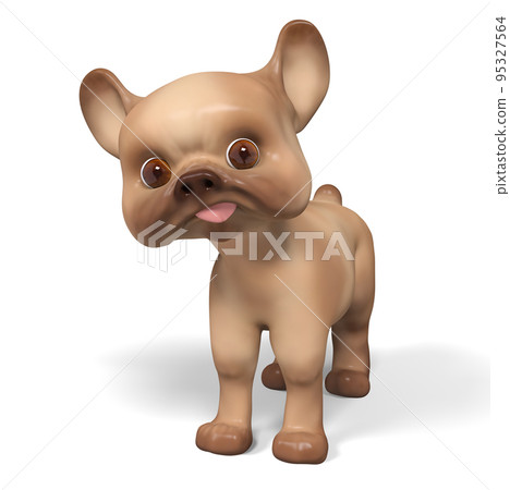 Puppy isolated 3d rendering 95327564