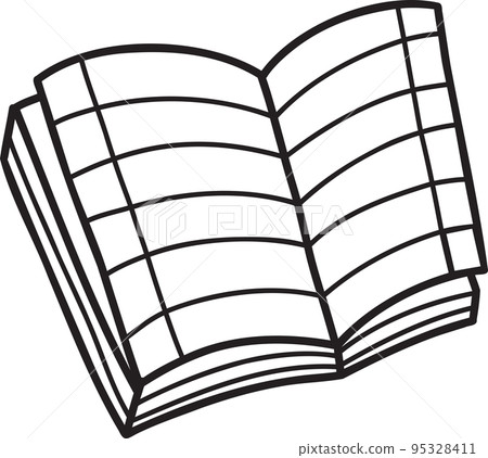 Hand Drawn open book illustration Hand Drawn open book illustration 95328411