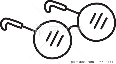 Hand Drawn round glasses illustration Hand Drawn round glasses illustration 95328433