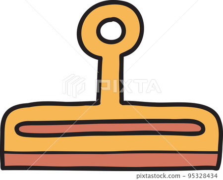 Hand Drawn binder clips illustration 95328434