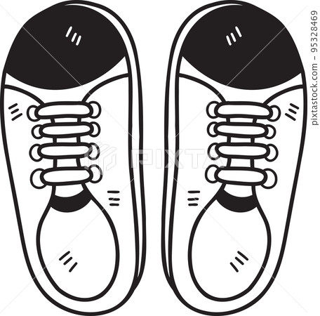 Hand Drawn sneakers shoes illustration Hand Drawn sneakers shoes illustration 95328469
