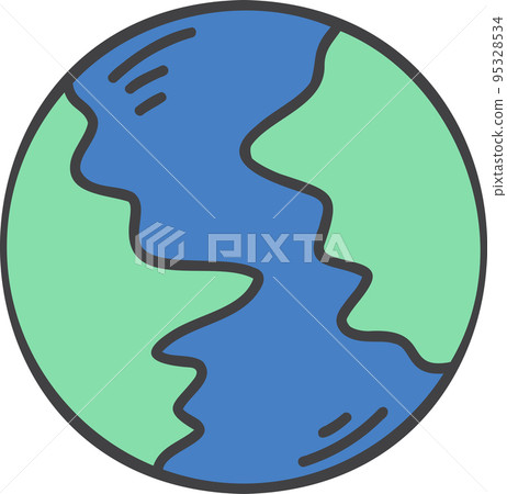 Hand Drawn cute world illustration Hand Drawn cute world illustration 95328534