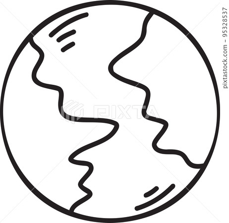 Hand Drawn cute world illustration 95328537