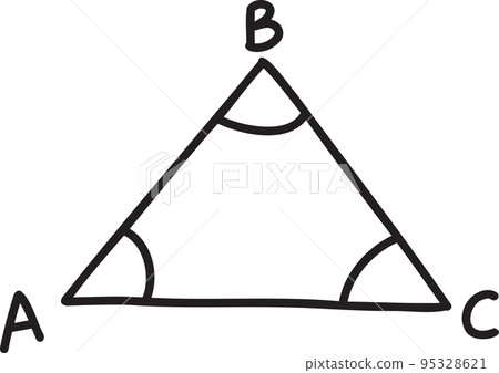 Hand Drawn cute Triangle illustration 95328621