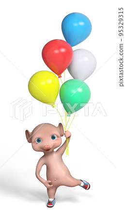 3d character cartoon mouse with balloons isolated 3d rendering 3d character cartoon mouse with balloons isolated 3d rendering 95329315