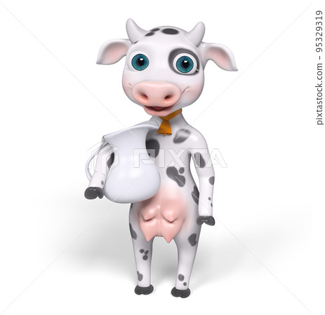 Cartoon cow 3d rendering Cartoon cow 3d rendering 95329319