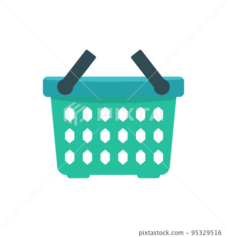 Green shopping basket icon for your design 95329516